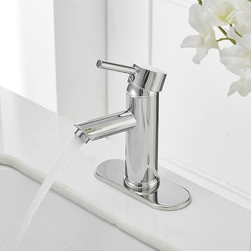 Miniatura 2 de Canilla monomando Greenspring para lavamanos de baño de acero inoxidable SYNCHKG126057