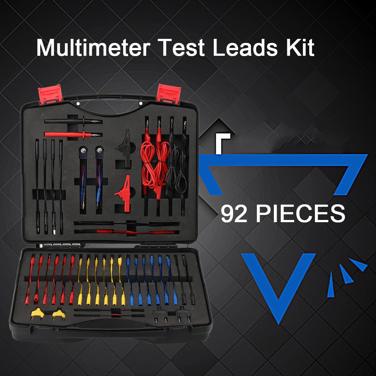 92tlg Multimeter Messleitungs Set, KFZ Multimeter Prüfleitungssatz