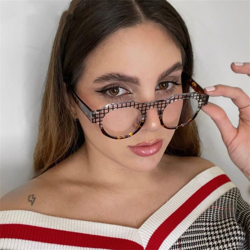 Okrągłe okulary octanowe w stylu vintage, damskie oprawki do okularów