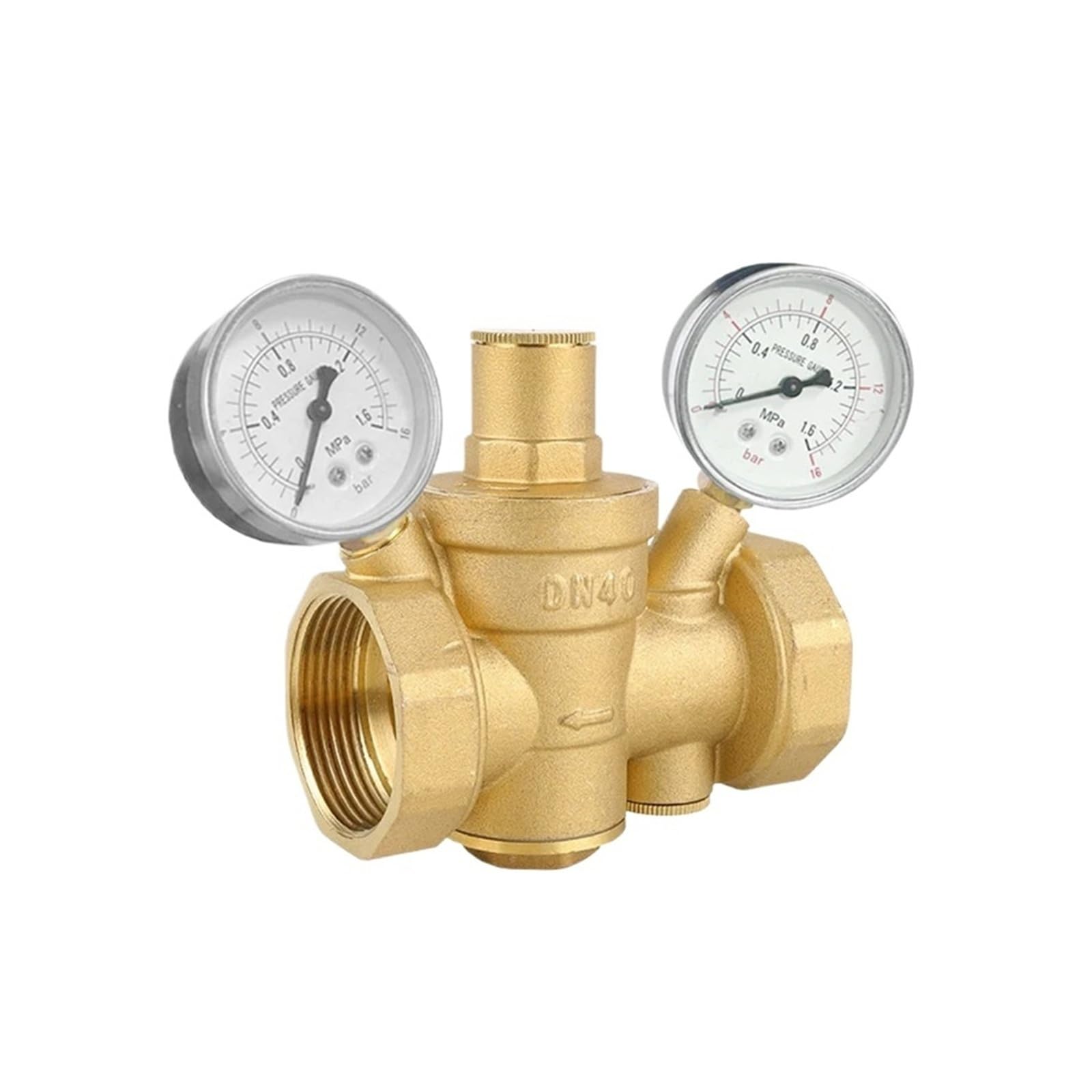 Réducteur de pression d'eau 1 pouce laiton réglable manomètre double