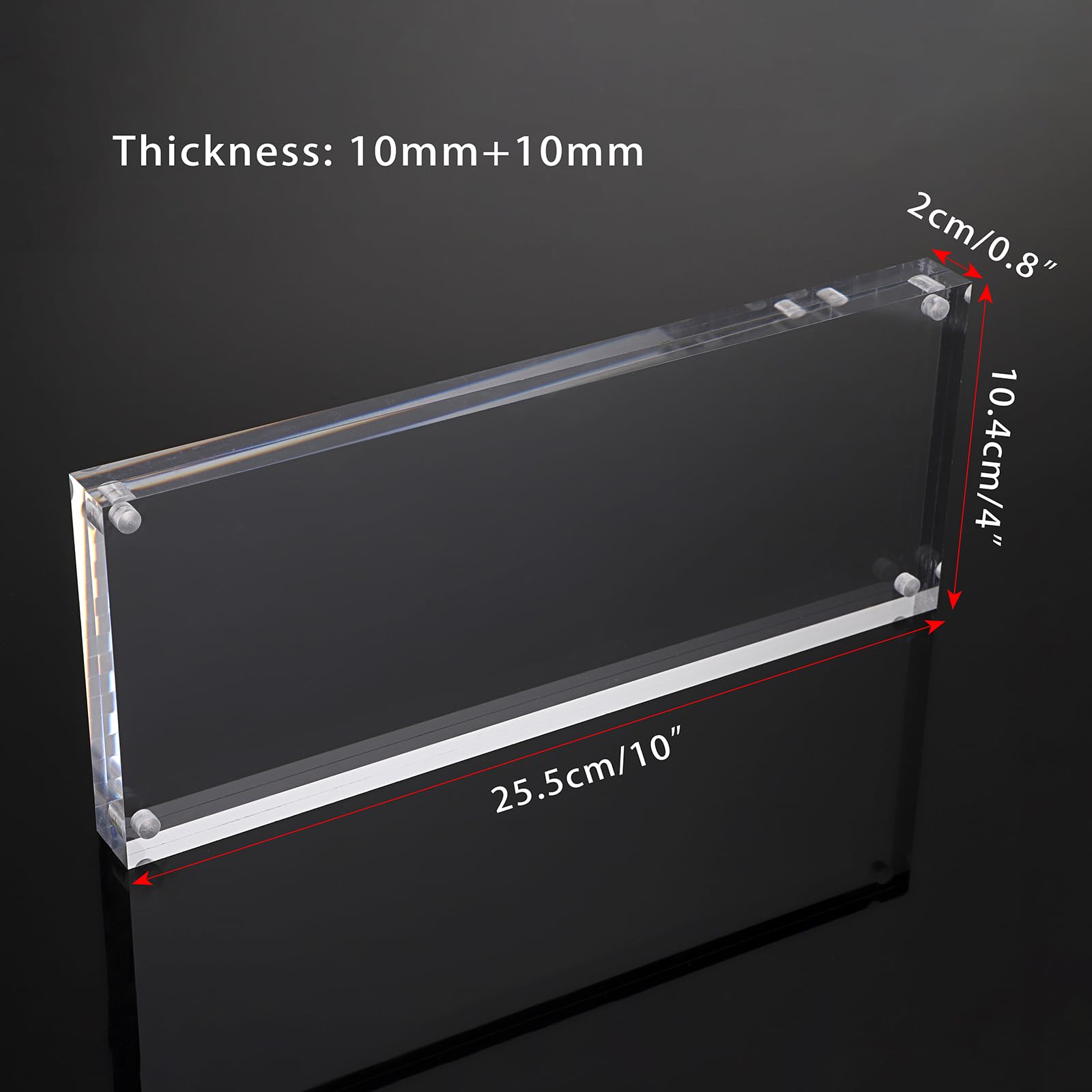 Snapklik.com : JUXYES Clear Acrylic Business License Frame Magnetic ...