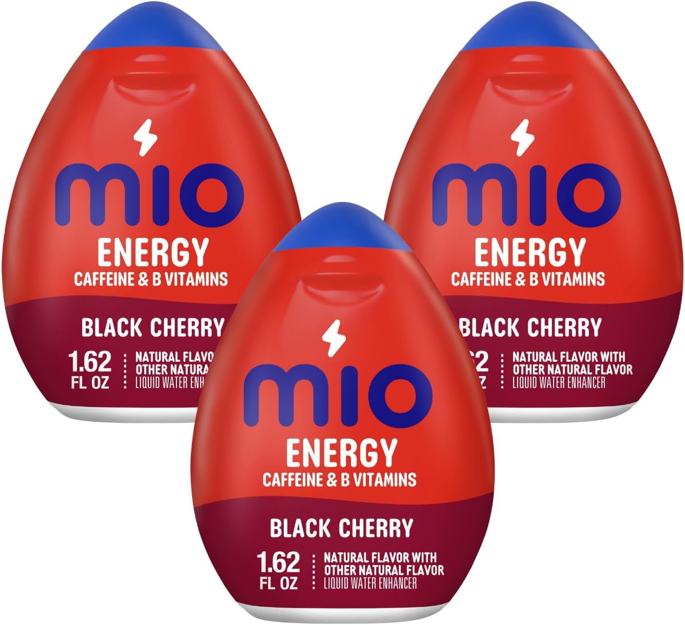 Energy Liquid Water Enhancer, Black Cherry, 1.62 OZ, 3-Pack
