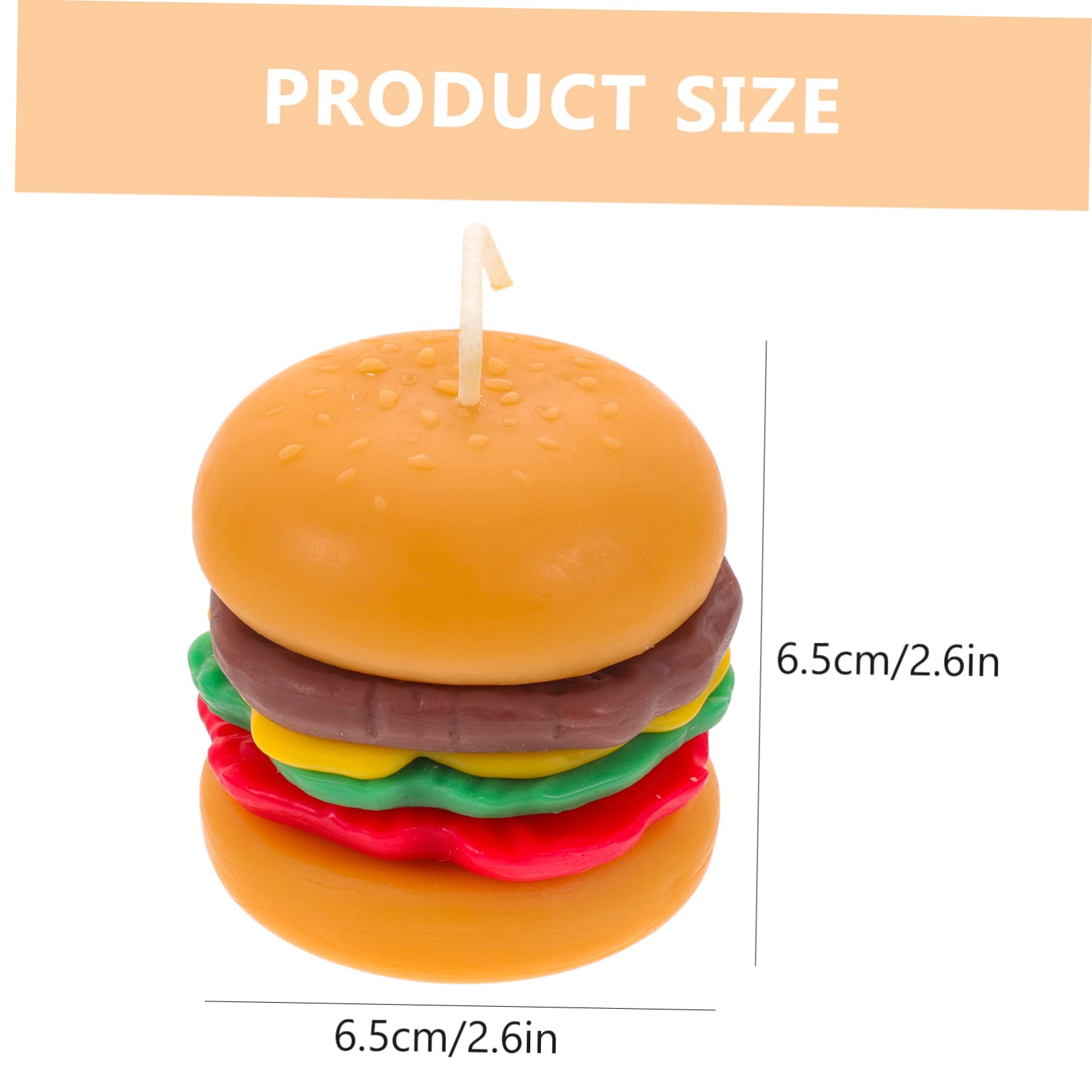 Unomor Candle Burger Paraffin Scented Decorative Candle Mini Decor for Living Room