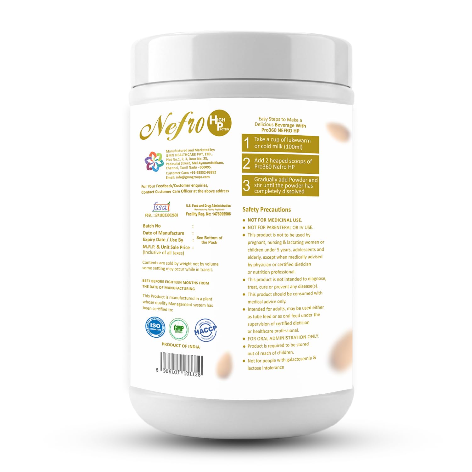Pro360 Nefro HP - Badam Flavour 1kg (New Flavor), High Protein Nutritional Supplement Powder for Kidney Renal Health Dialysis Care, Enriched with L-Taurine, L-Carnitine & Essential Nutrients — Amazon image 2