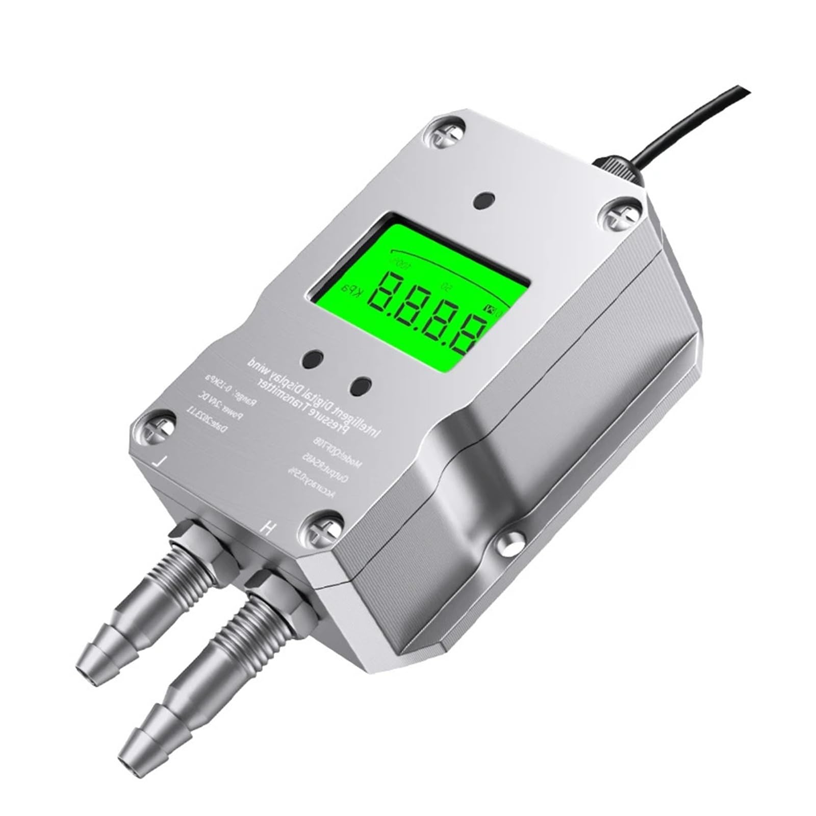 Capteur de pression d'air RS485 de haute précision avec écran LCD industriel
