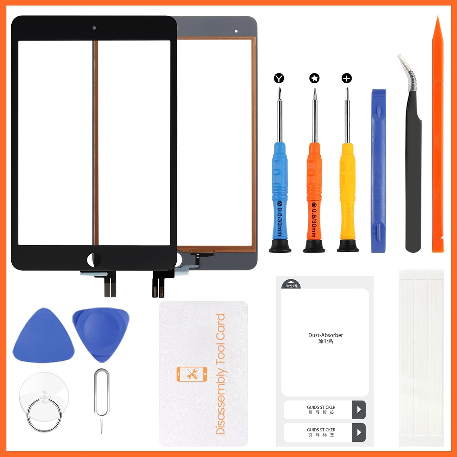 for iPad mini 5 7.9" Touch Screen Replacement,A2126, A2124, A2133, A2125 for iPad mini 2019 Touch Screen Panel Digitizer Screen Replacement Repair Kits (Black)