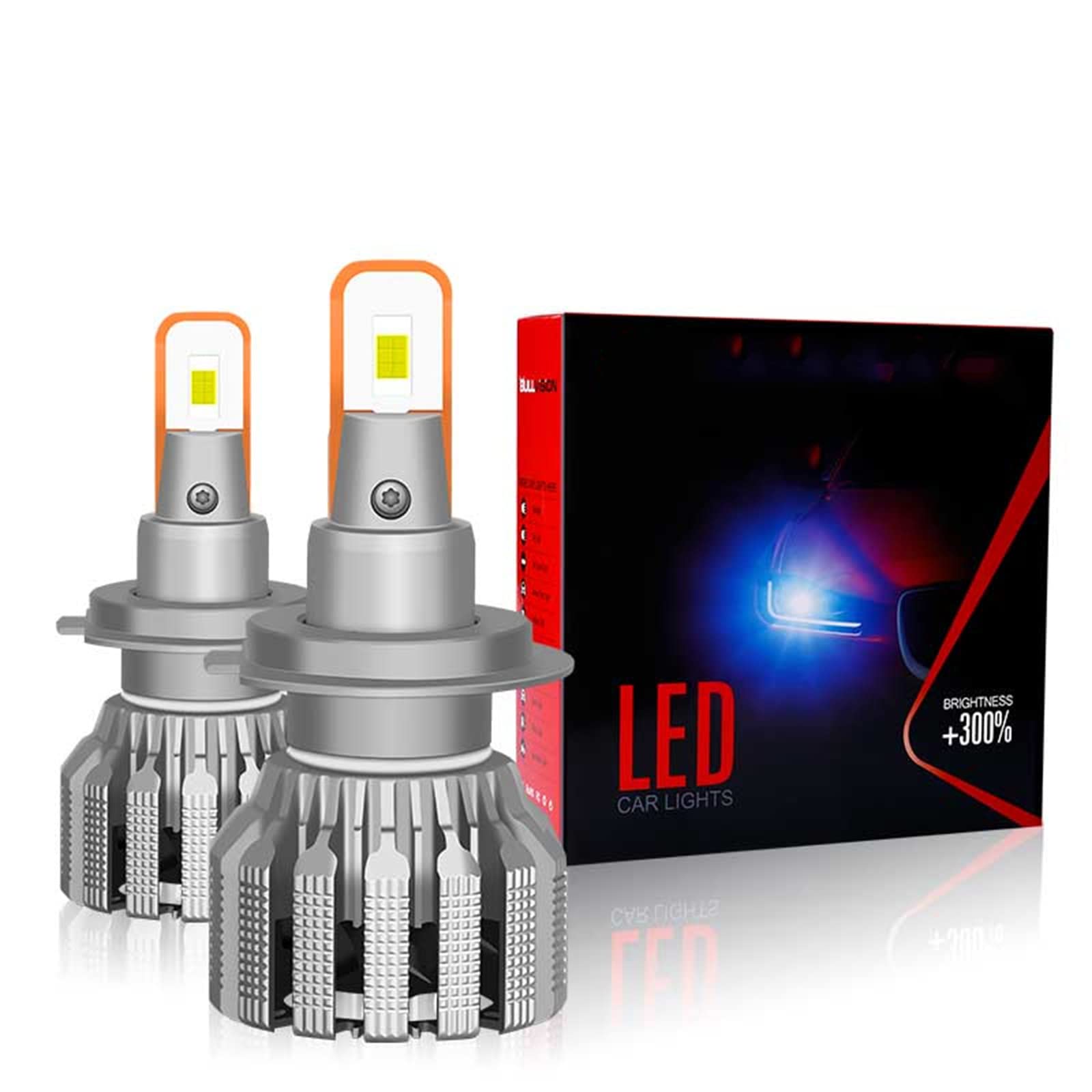 Bombillas LED, 120 W, 45 000 LM por Par, 500% Más Brillantes, 6000 K, Blanco Frío, Canbus Ready, Kit De Conversión De Lámpara De Ángulo Ajustable, Paquete De 2,H1