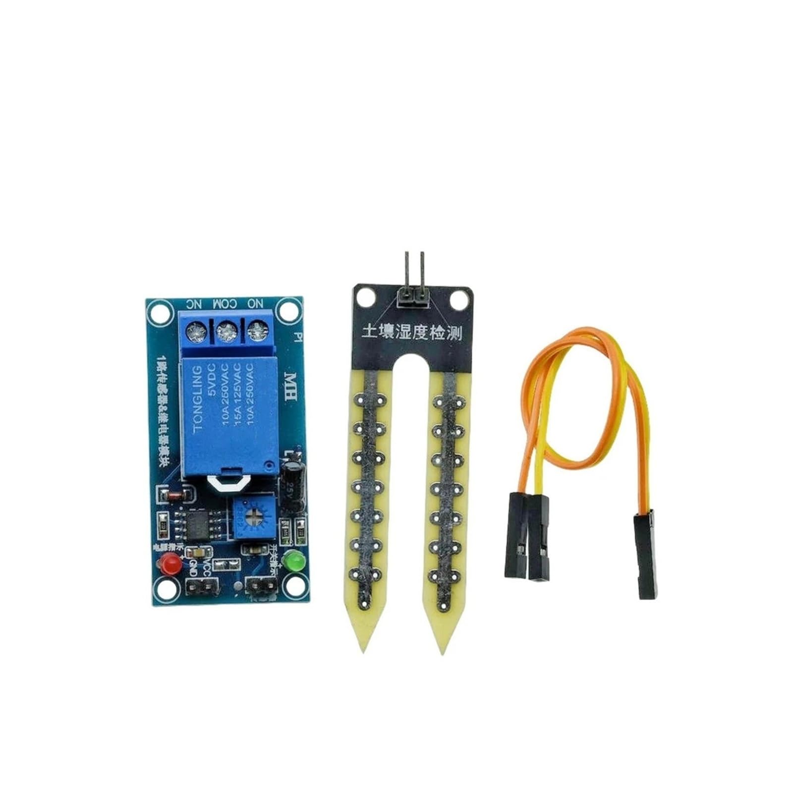 ChuFort 1-10PCS 3.3V 5V 12V Modulo sensore di umidità for rilevamento dell'umidità del suolo(5V 10PCS)