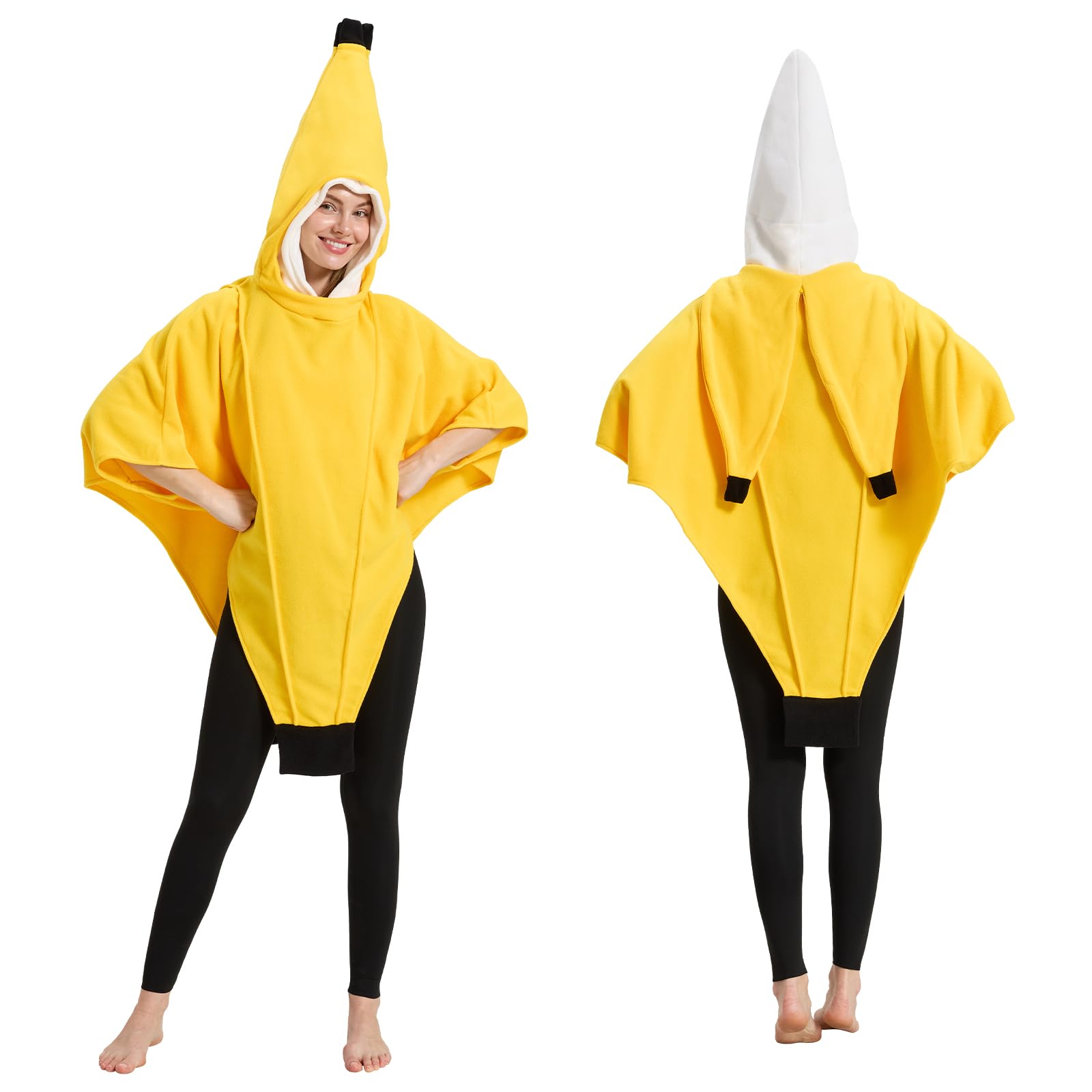 ZUUKTHO Banana Costume Cape - Halloween Fruit Costumes Bananas Adult