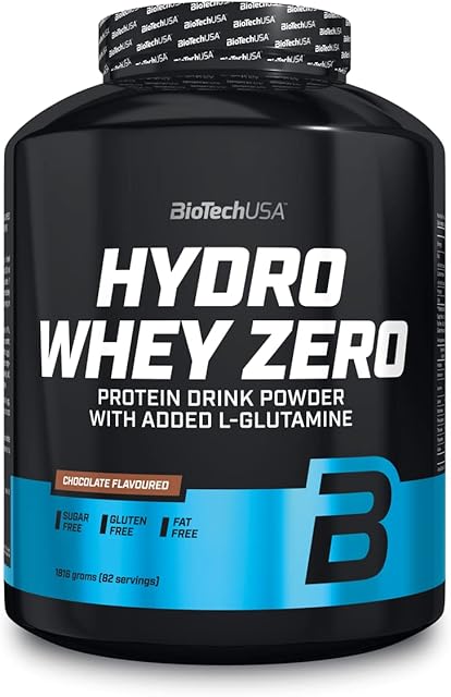 BioTechUSA Hydro Whey Zero | Bezglutenowy, bezcukrowy, beztłuszczowy | 80% zawartości białka | Szybko wchłaniający się |Whey Protein Complex, 1816g, Czekolada