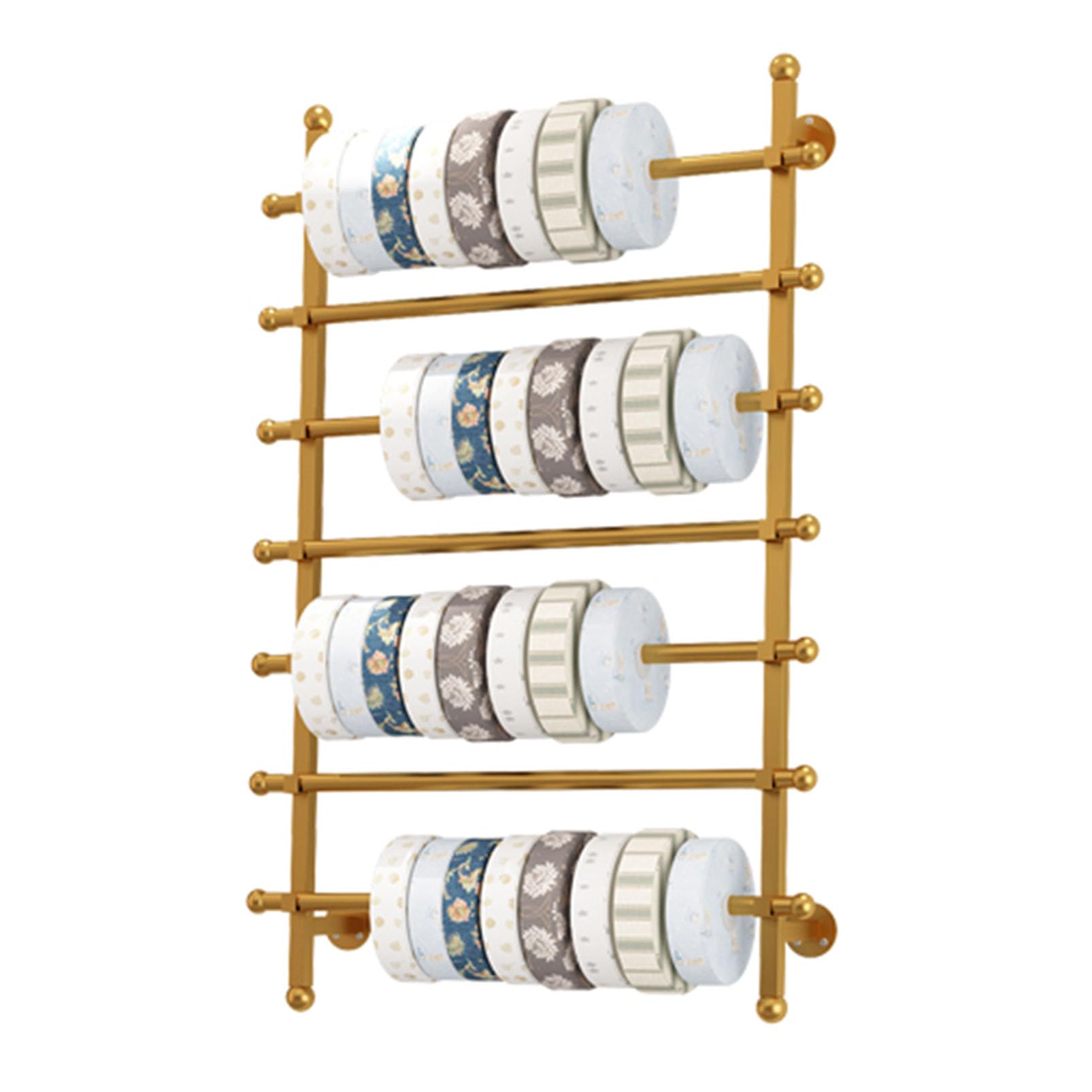 Geschenkpapier-Organizer für Wandmontage, Geschenkpapier-Organizer mit Aufhängestange für Einzelhandelsgeschäfte, multifunktionaler Krawattenschal-Gürtel, Handtuchhalter, Metallregal,
