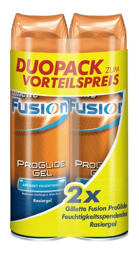 Gillette Fusion ProGlide Rasiergel Feuchtigkeit 200 ml, 4er Pack (4 x 200 ml)