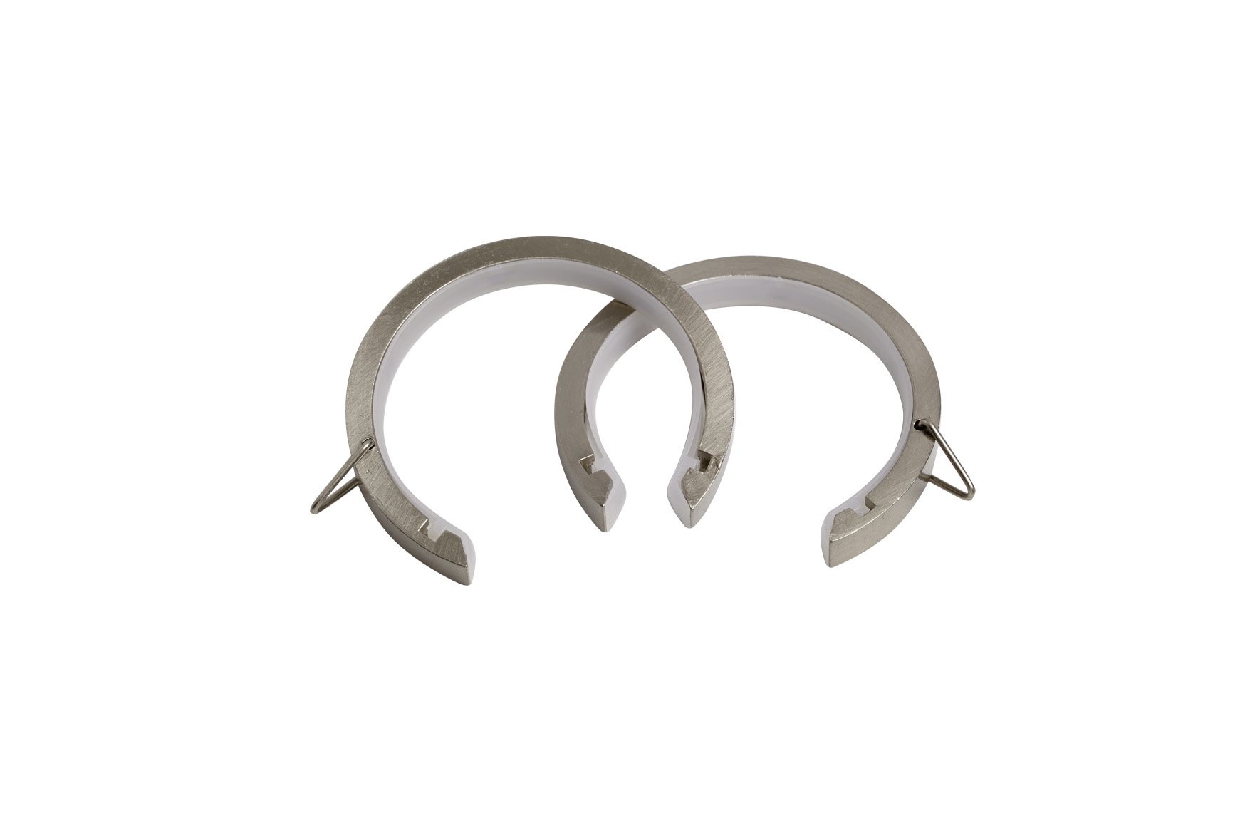Speedy Satin Silver 28 Mm Lined Bay Pole Passing Rings, Pack Of 8,