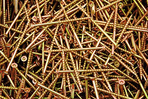 (1000) Torx T25 Star Flat Head 10 x 3-1/2 Yellow Zinc Type 17 Wood Screw Bulk