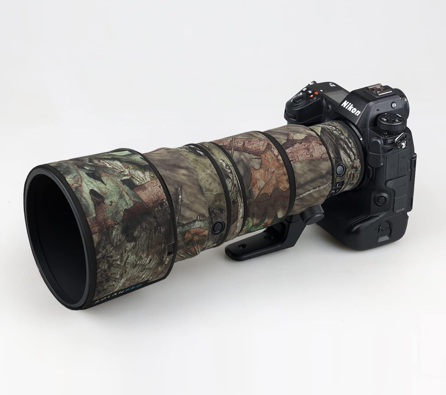 ROLANPRO Lens Camouflage Cover for Nikon Z 400mm f4.5 VR S Rain Cover Lens Protective Sleeve Protection Case Clothing-#23 Brown Jungle Waterproof