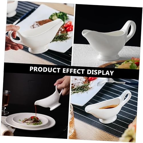 Miniatura 2 de SHOWERORO 1pc Salsa Hopper Crema de Soja Pequeña Crema de Terrario Crema de Ensalada Lancha de Salsa Barco Salsa Barco con Salsa Barco de Salsa