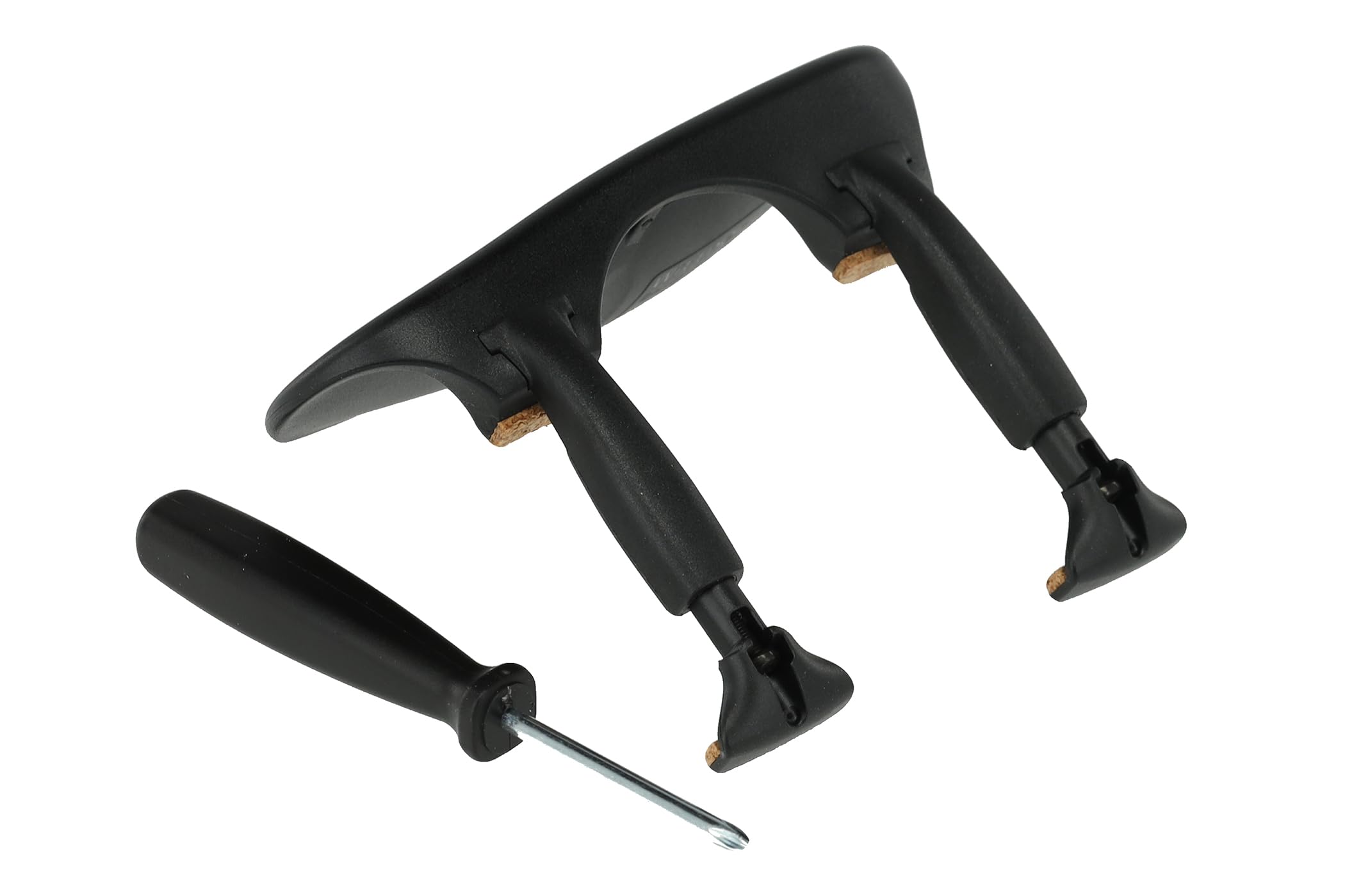 Wittner Repose-Menton, Repose-Menton central (centré) Alto, plastique High-Tech, anatomiquement formé, testé pour les allergies, avec tournevis, noir, Made in Germany, 254131