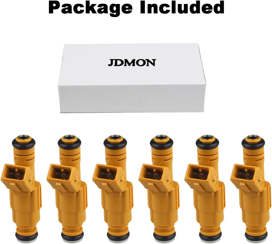 JDMON Fuel Injectors Compatible with Jeep Cherokee XJ 1989-1998 Grand Cherokee1993-1998 Wrangler 1991-1998 Comanche 1987-1992 4.0L 0280155710 0280155700