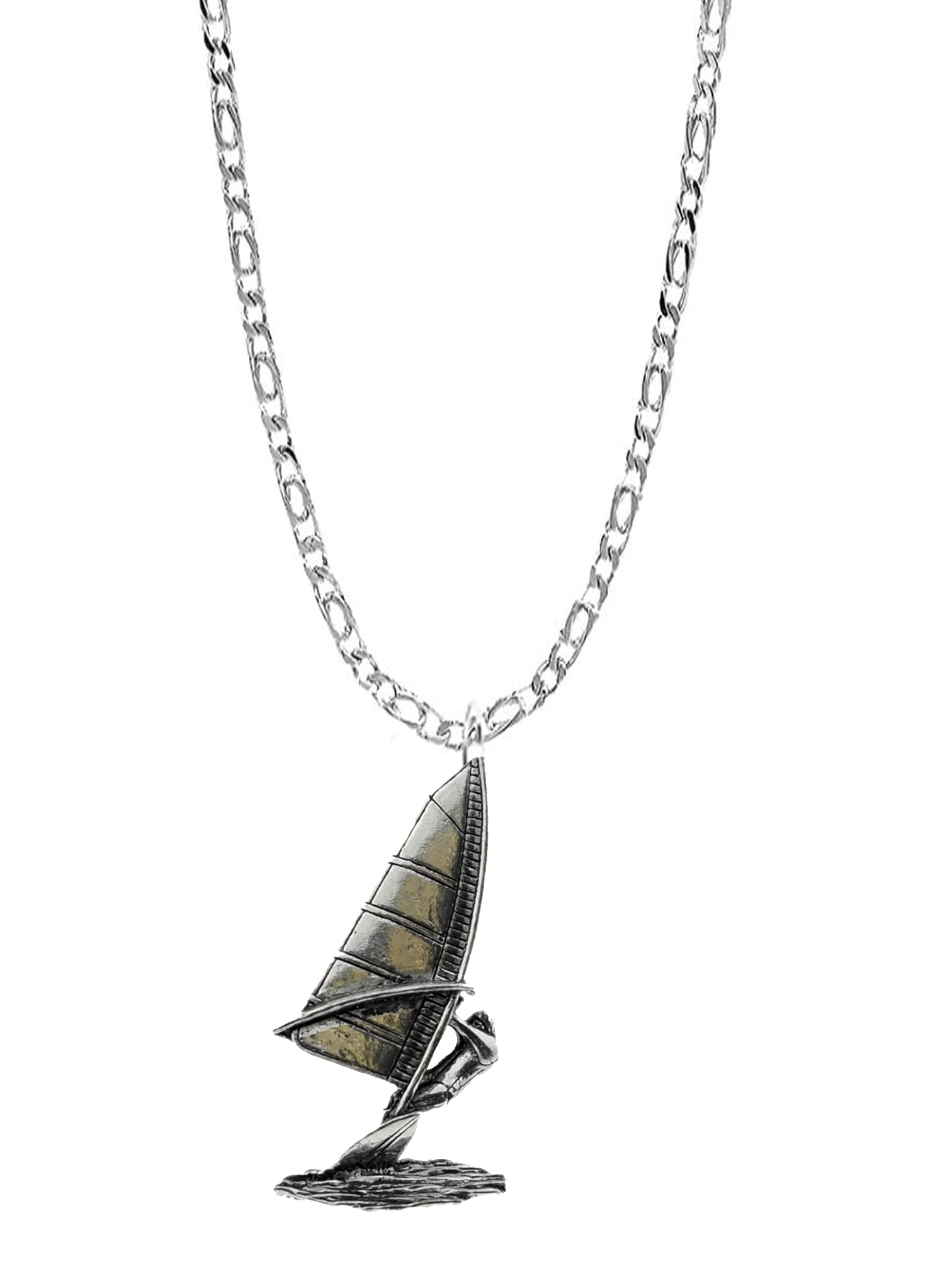 Pendentif windsurfer argent 925 avec boîte cadeau Prideindetails - 2
