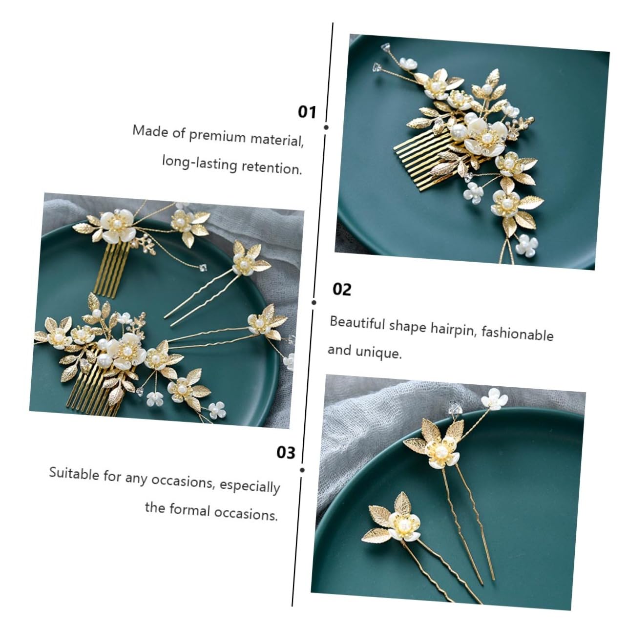 DOITOOL 12stücke Teiliges Set Haarschmuck Mit Perlen Aus Goldlegierung Handgemachte Hochzeitsfrisur Für Bräute Stilvolle Haaraccessoires Für Elegante Anlässe