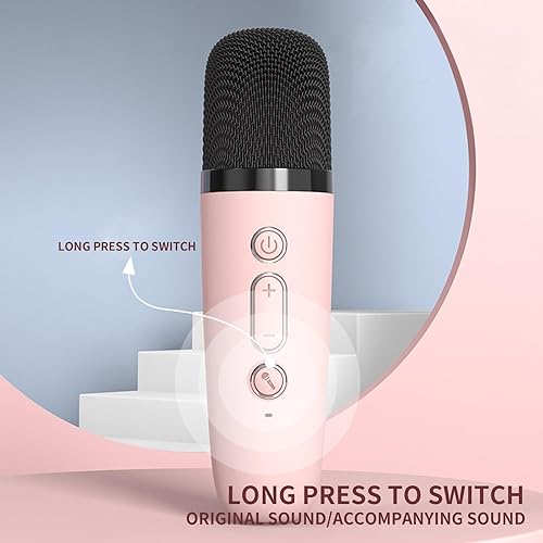 Miniatura 6 de Mini máquina de karaoke para niños, altavoz Bluetooth portátil con micrófono inalámbrico, juguetes de reproductor de música para niños para niñas y