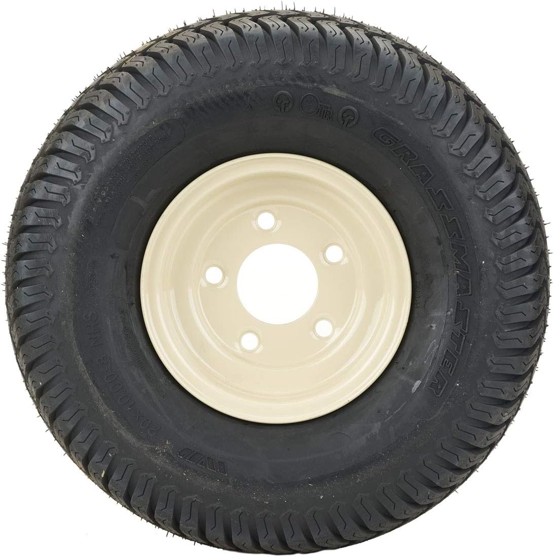 Grasshopper Mower Turf Tire 20 x 10-8 with Wheel, Provides Overall Excellent Performance on Level Mowing Areas, Ideal for Lawns and Grassy Terrain, Genuine Replacement Part, OEM 483921