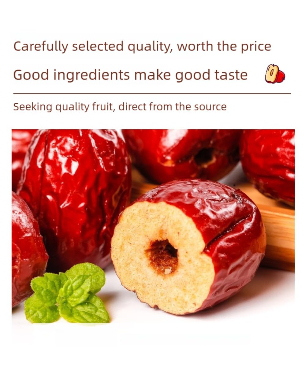 Dátiles prémium deshuesados y pelados, 500 g de azufaifa sin lavado, dulce y regordete natural, 0 aditivos (fechas picadas, 500 g)