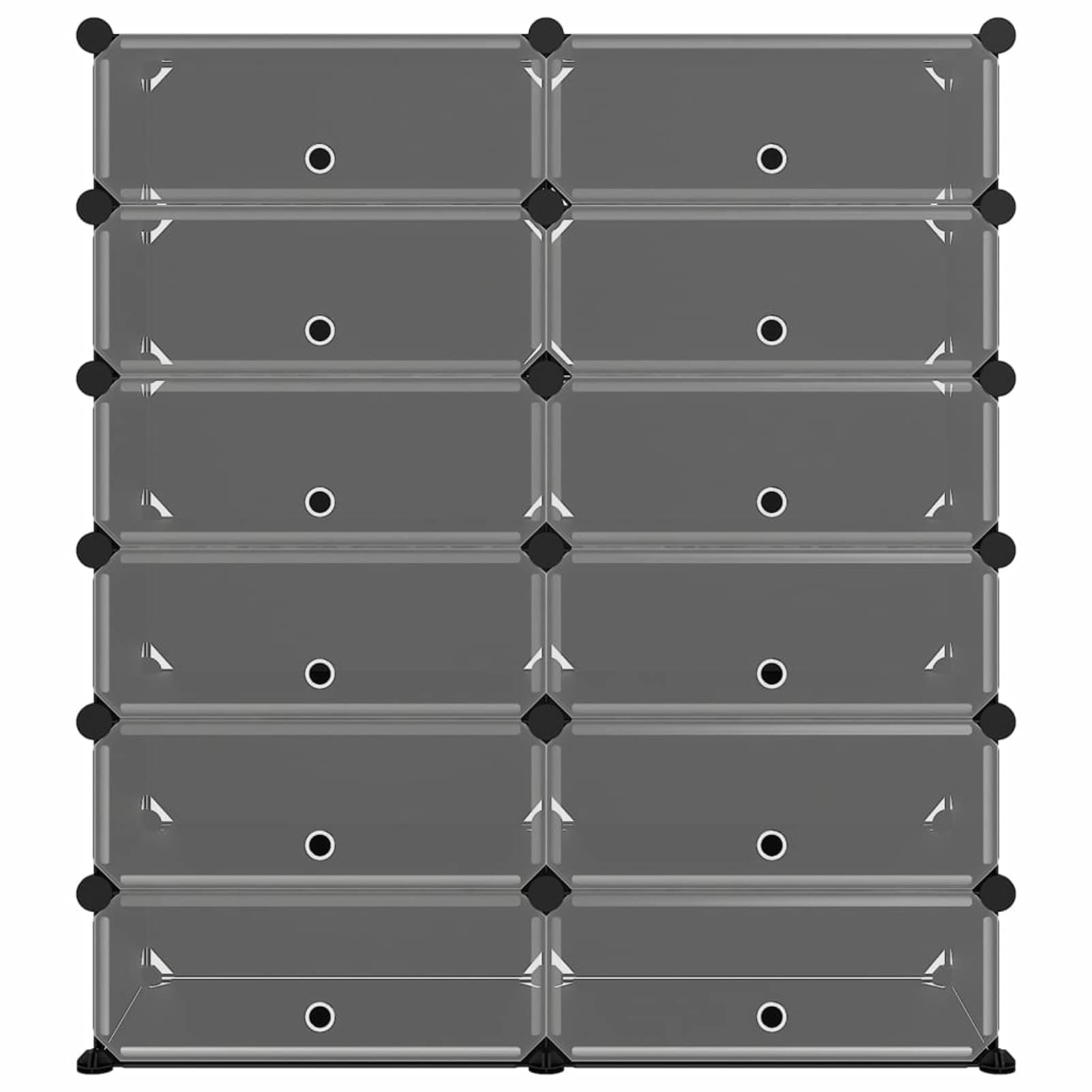 ShGaxin Stojak na buty PP czarny 94,5 x 36,5 x 106 cm, organizer na buty, wąska szafka na buty