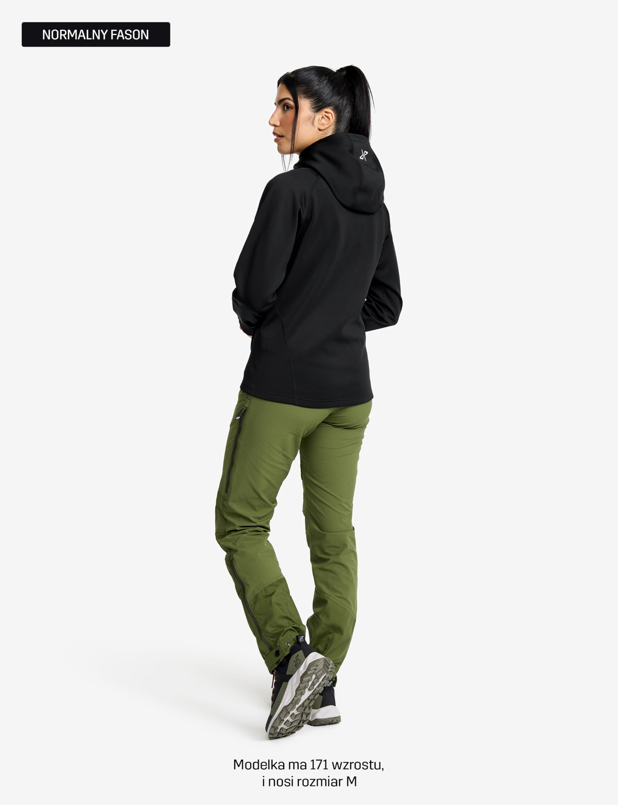 RevolutionRace Evolution Stretch Fleece Hoodie Damska, Bluza z kapturem na zamek do wędrówek i aktywności na świeżym powietrzu