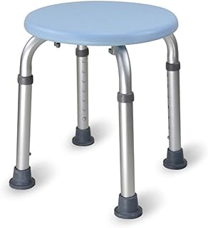Altura de baño Ajustable Niños Muebles Ducha Taburete Easy Clean Round Silla Asiento Asiento Antideslizante Discapacitados Inicio Inicio Mayor Embarazo (Color : Light Blue)