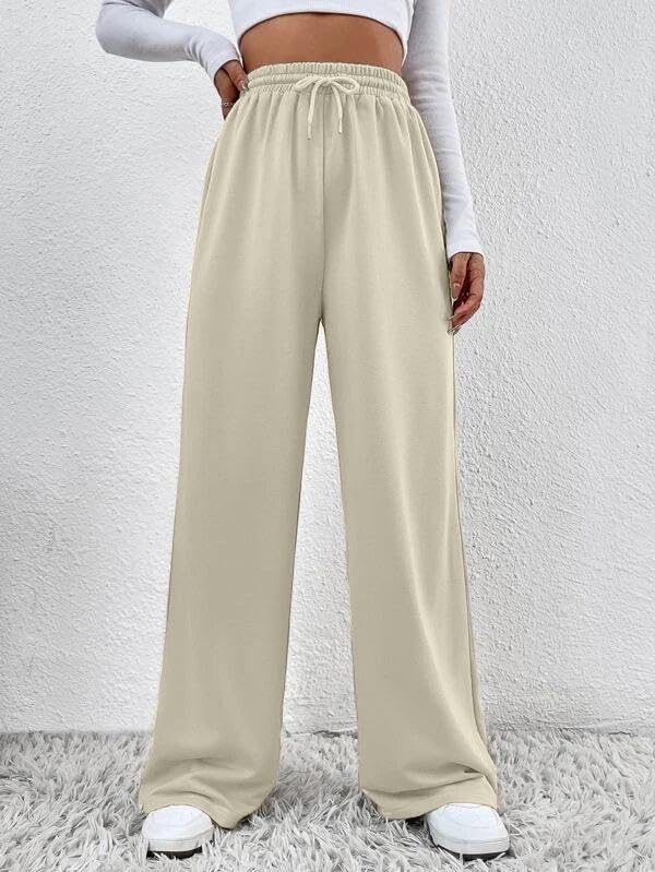 Image of Beas Trend's Women's Cotton Terry Track Pants for Summer | Cute & Relaxed Hip Hop Style | All-Day Comfort with Long Length