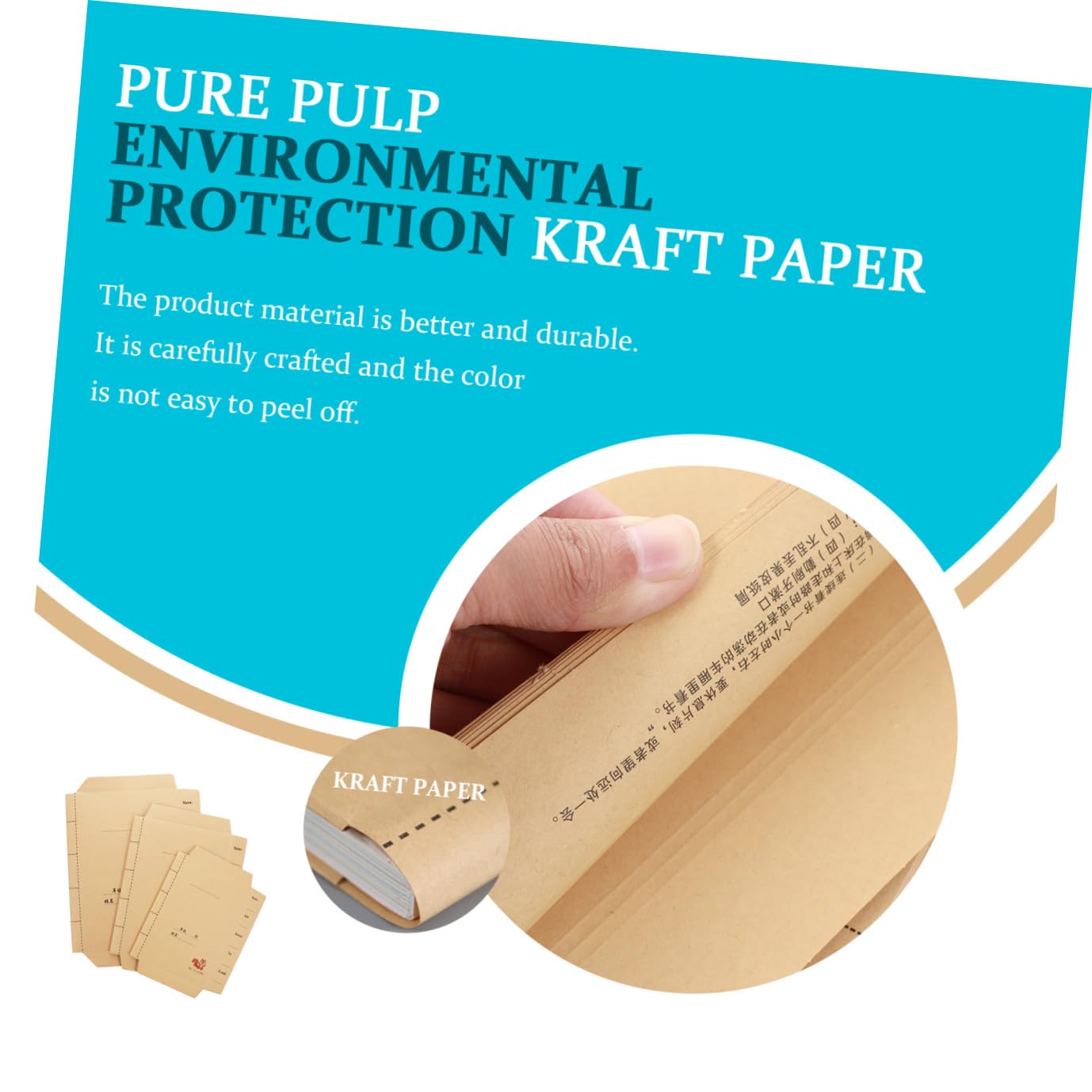 Copertina Libro di Testo Regolabile 30 Pezzi in Carta Kraft