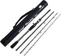 Vista 17 de Goture Cañas de Pescar de Viaje, Caña de Pescar de 4 Piezas con Estuche/Bolsa, Caña de Casting/Spinning, Caña Baitcasting Ultraligera de 7 Pies