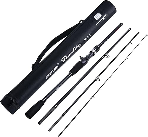 Miniatura 17 de Goture Cañas de Pescar de Viaje, Caña de Pescar de 4 Piezas con Estuche/Bolsa, Caña de Casting/Spinning, Caña Baitcasting Ultraligera de 7 Pies
