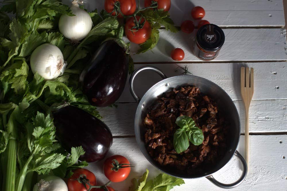 Don Vito Eccellenze Siciliane - Caponata (2 vasi da 1 kg) - Senza Conservanti - Lavorazione Artigianale,100% Naturale -