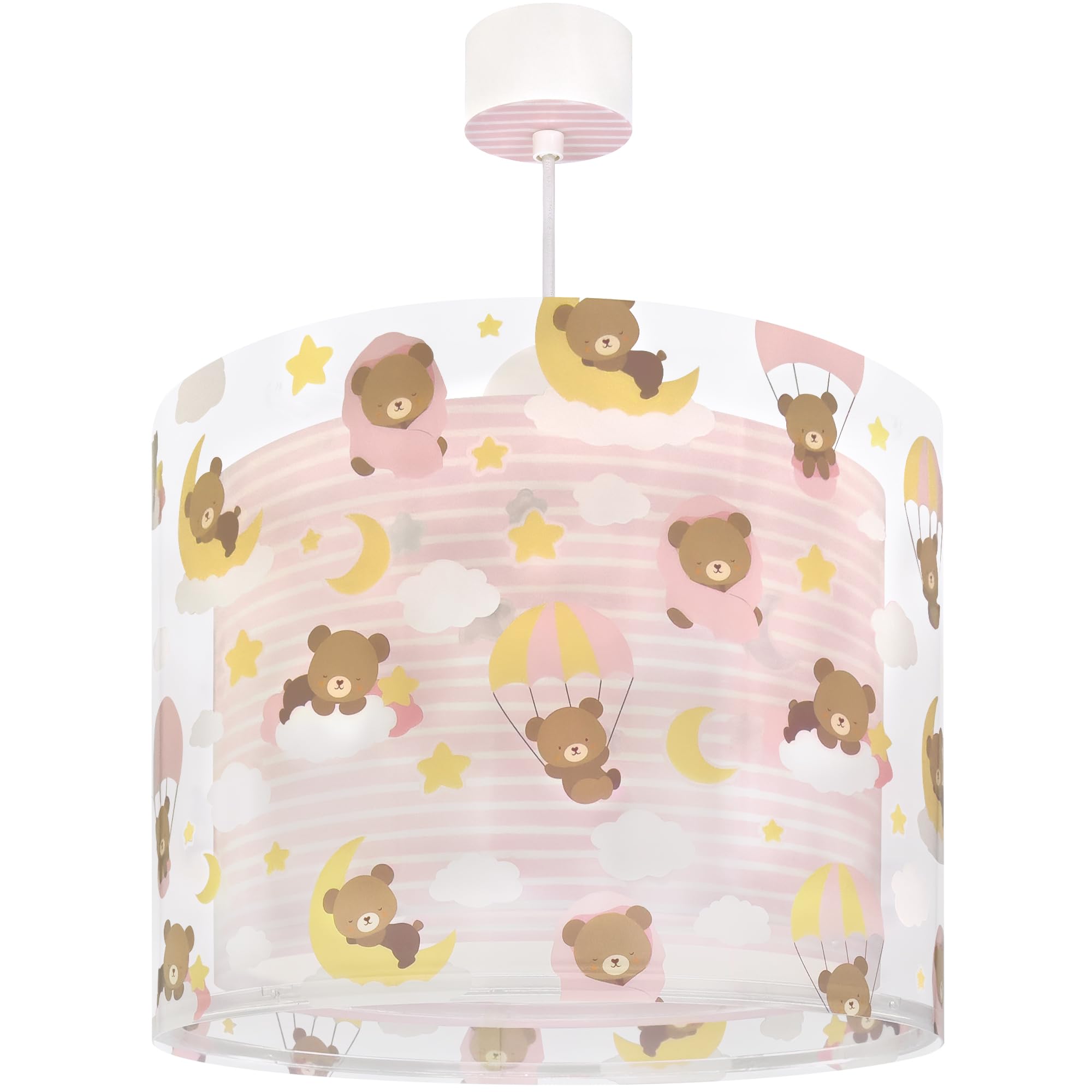 Dalber Lámpara Infantil De Techo Colgante Baby Teddy Ositos Nubes Rosa, 41572S, E27