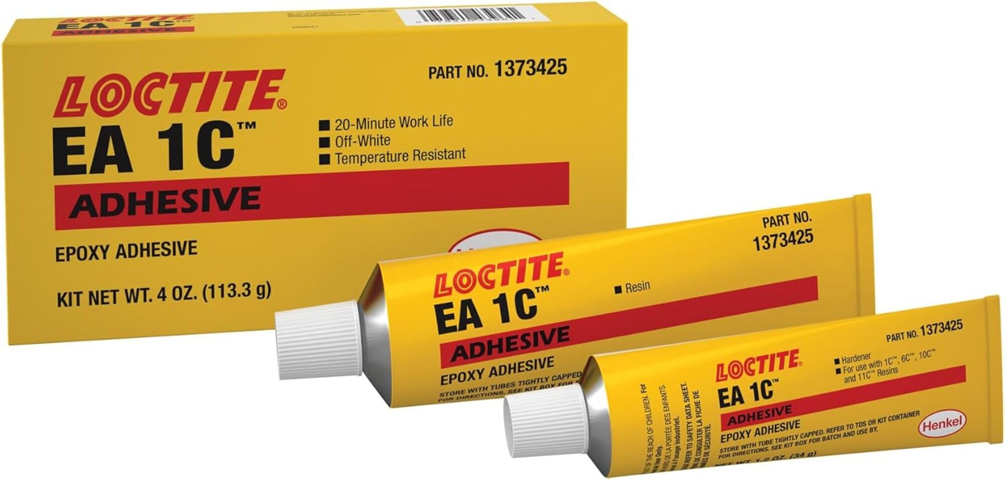 Loctite Hysol 1C Off-White Two-Part Epoxy Adhesive - Off-White - 4 oz Kit - Shore Hardness 65 Shore D Shear Strength 1500 psi [PRICE is per EACH] product thumbnail 2