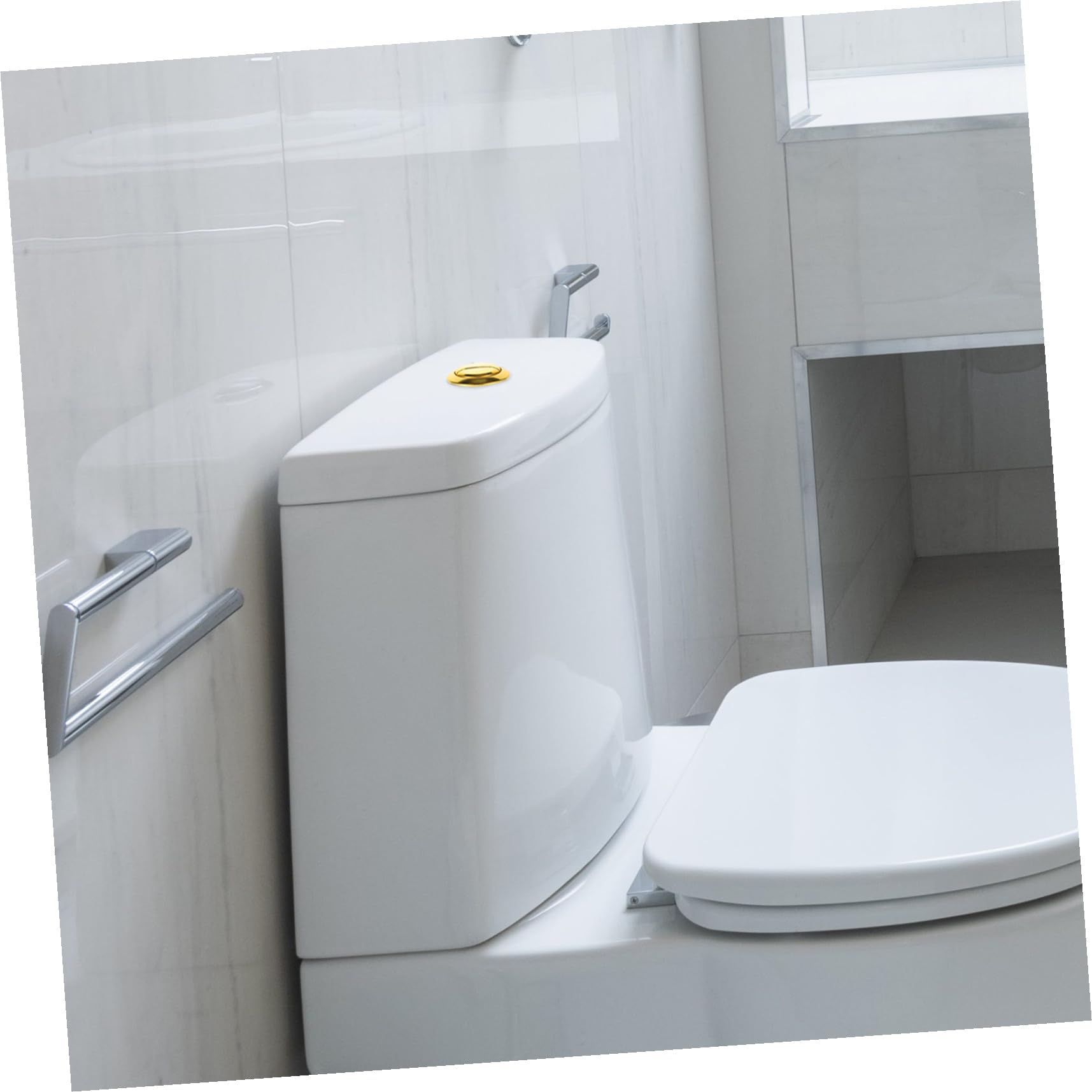 Botón Pulsador Doble Descarga para Cisterna WC Accesorio Repuesto Fácil Instalación Diseño Resistente Ahorro Agua Compatible Inodoro Estándar Botón Redondo