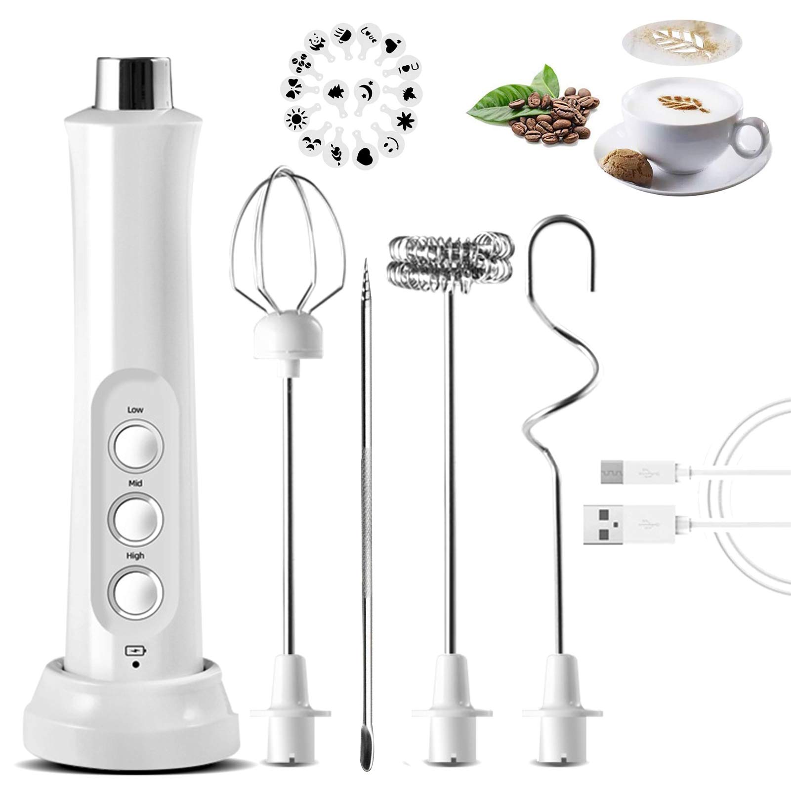 Nouveau fouet rechargeable par USB personnalisé en acier inoxydable 304, 3 vites Nouveau fouet rechargeable par USB personnalisé en acier inoxydable 304, 3 vites