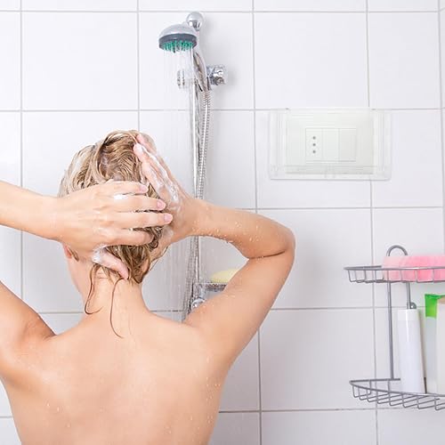 Miniatura 3 de Housoutil Cubierta de salida de 2 bandas, cubierta abatible resistente a la intemperie, cubierta de salida tipo adhesivo, protector de receptáculo,