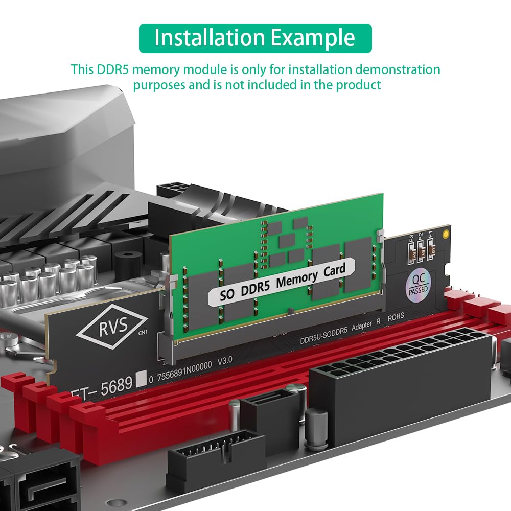 DDR5 RAM Adapter Card - SO to U-DIMM Converter -5 DDR5 RAM Adapter Card - SO to U-DIMM Converter -5
