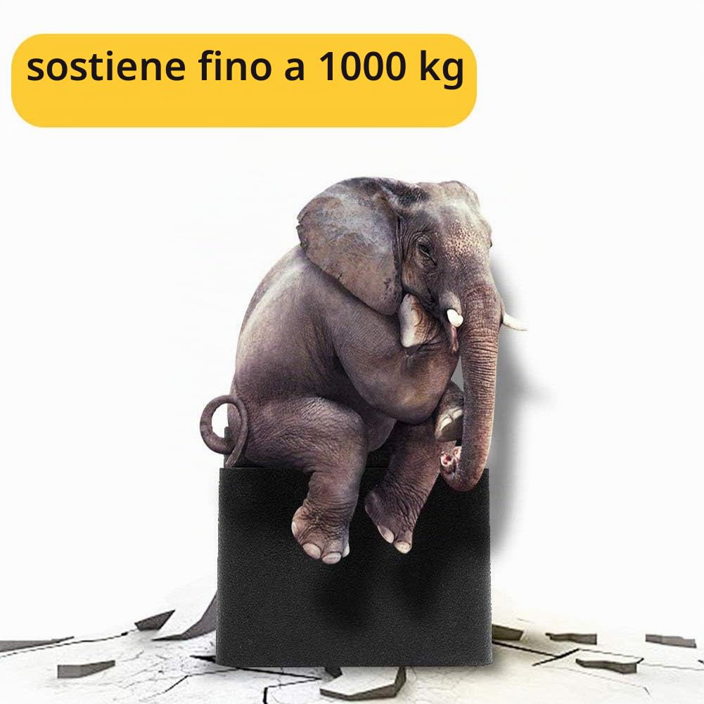 Uping Rialzi per Letto Rialzi per Mobili Alzare Letto Aggiungi Altezze Regolabili di 7 CM o 14 CM (Nero)