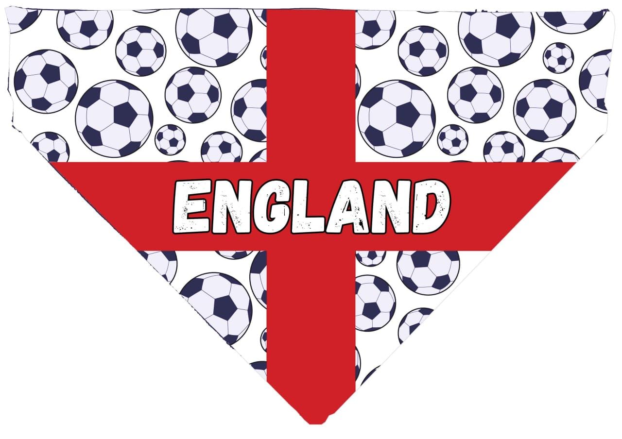 England Football Dog Bandana, English National Football Slide on Collar Pet Scarf, English Lions Pet Bandana, England Cat Bandana, Foo tball Neckpiece for Pets (Small)