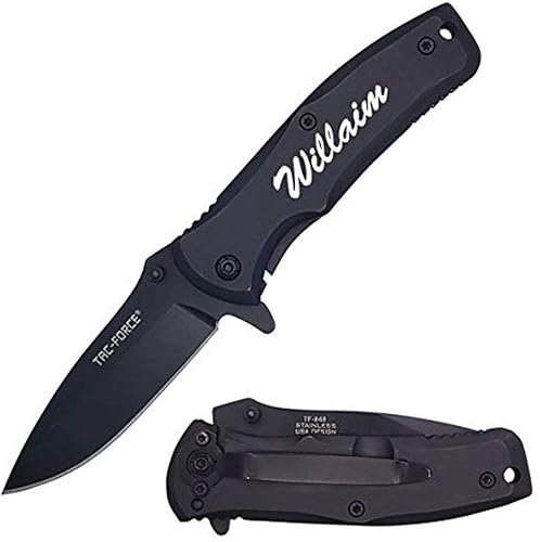 Miniatura 9 de GIFTS INFINITY Cuchillo de bolsillo de calidad de acero inoxidable recubierto de titanio personalizado grabado gratis - verde