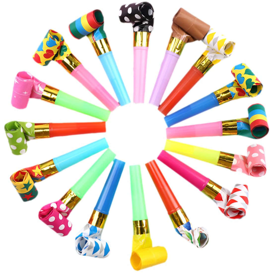 25 pièces Sifflet de Couleur, Souffleur de Partie, Trompette Multicolore pour Anniversaire, Enfant, Anniversaire d'enfant, Jouet, Vacances (Couleur Aléatoire)