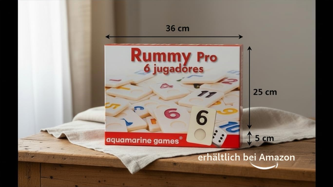 Aquamarine Games DO001 Rummy, Spiel für 6 Spieler, Modelle