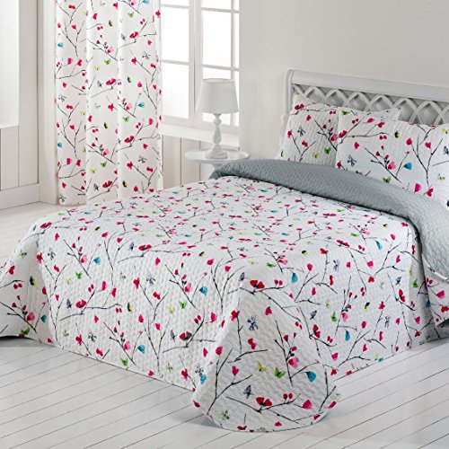 Barceló Hogar - Colcha Bouti "Bianca" Reversible - Color Único, 135 