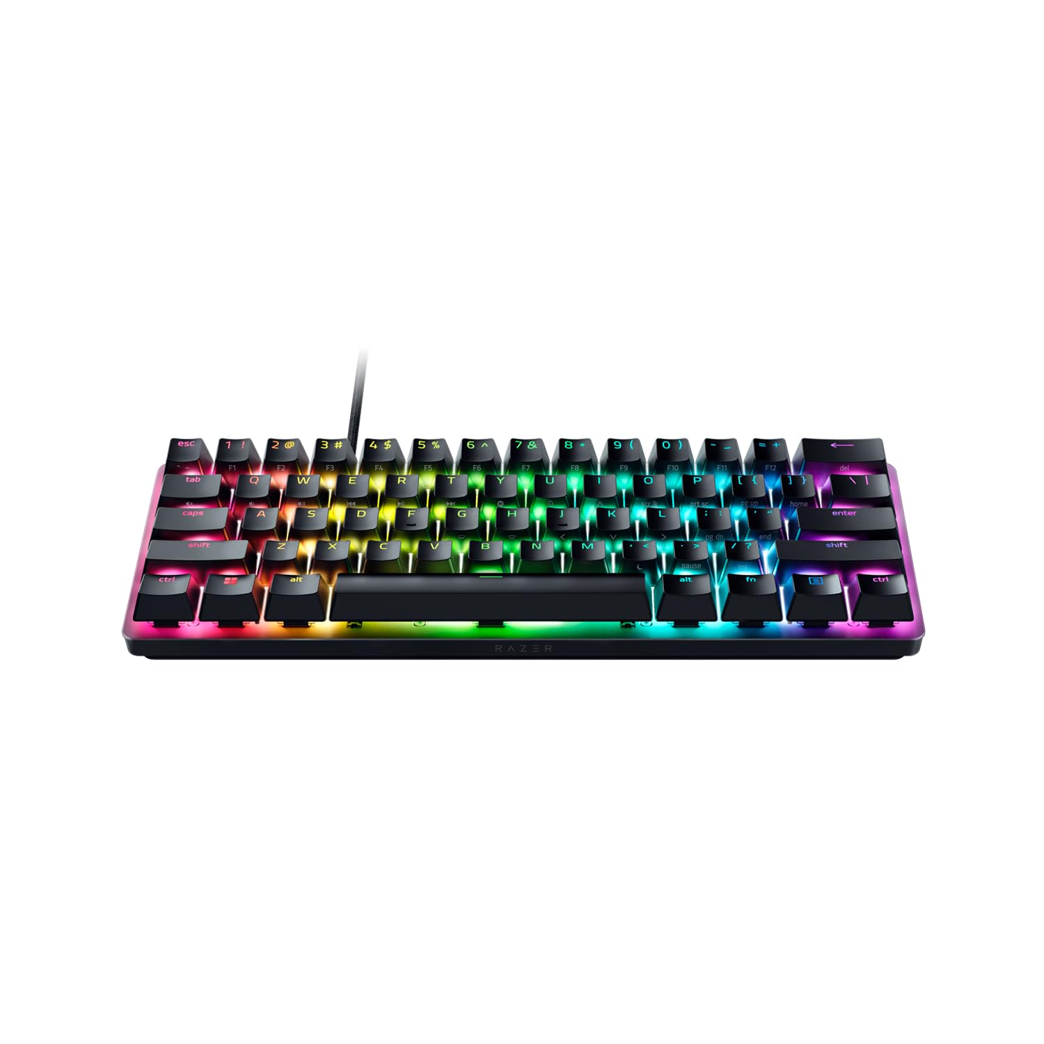 Razer, Huntsman - Mini tastiera da gioco ottica, con tasti a scatto 60%, colore: viola (layout in lingua italiana non garantito)