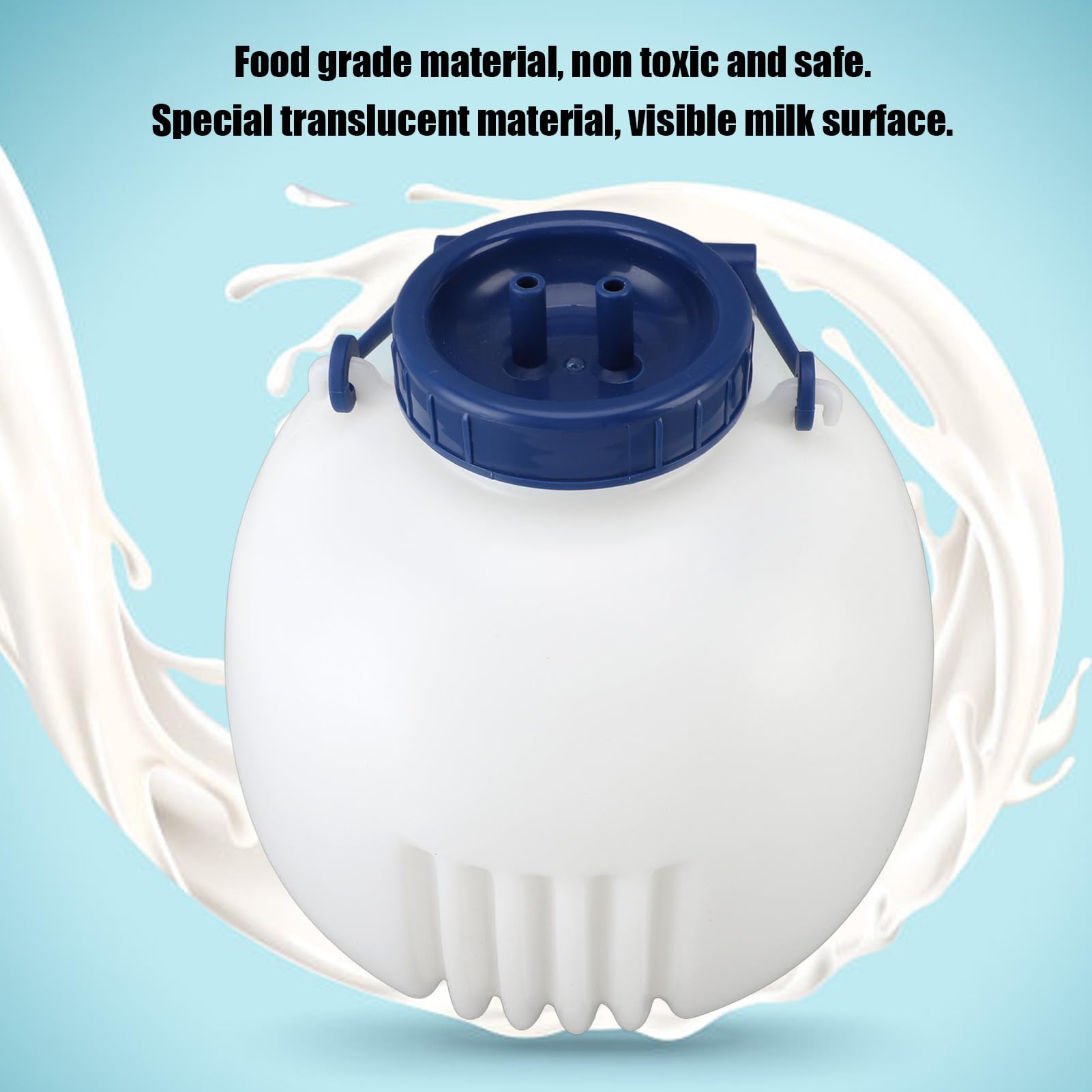 Socobeta Separador DE Latas DE Leche Translúcido DE 8 Litros para Suministros Agrícolas PREVENCIÓN DE INFECCIONES para Usuarios DE Máquinas DE Ordeño Portátiles
