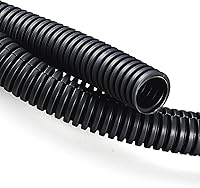 Vista 17 de ZhiYo 10 pies 1" Conducto de alambre dividido para telar, cubierta flexible para auto